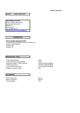 ANN&Eacute;E 2016-2017