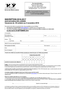 la fiche d`inscription - Ville de L`haÿ-les