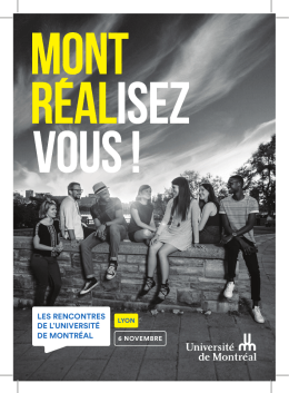 les rencontres de l`université de montréal - Lyon-Quebec