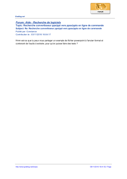 Forum: Aide - Recherche de logiciels