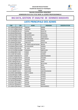 Liste principale