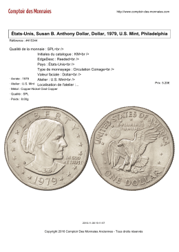 &Eacute;tats-Unis, Susan B. Anthony Dollar, Dollar, 1979, U.S. Mint