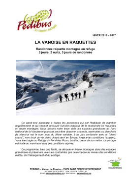 la vanoise en raquettes