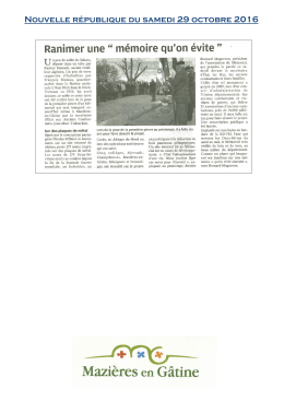 Nouvelle r&eacute;publique du samedi 29 octobre 2016