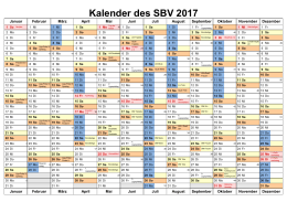Turnierkalender 2017