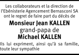 Monsieur Jean KALLEN grand-papa de Michael