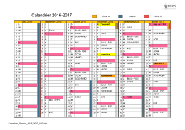 Calendrier 2016-2017