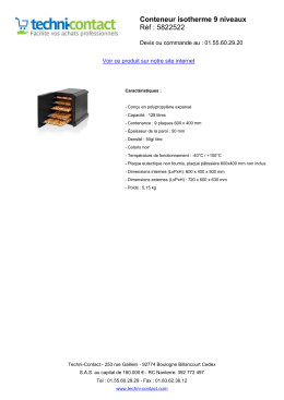 Conteneur isotherme 9 niveaux - 5822522 - Fiche - Techni