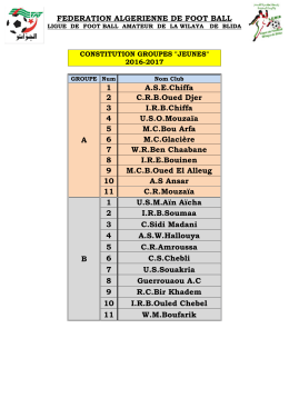 federation algerienne de foot ball - Ligue de Foot ball wilaya de BLIDA