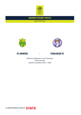 Dossier d`avant-match