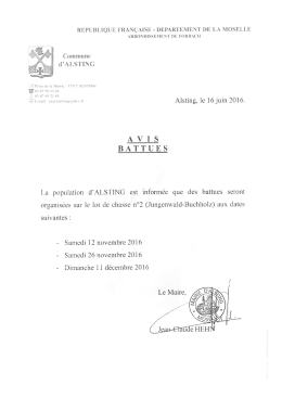 lire l`avis municipal - Site officiel de la commune d`ALSTING