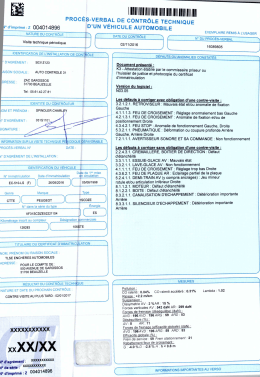 Contr&ocirc;le technique