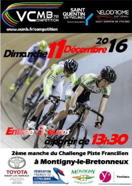 VCMB Challenge Piste Francilien Affiche 2016