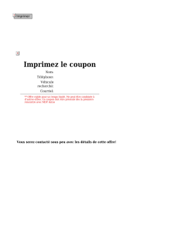 Imprimez le coupon