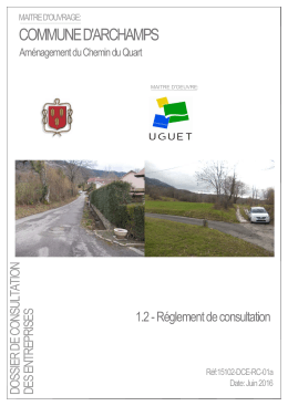 R&egrave;glement de consultation