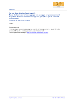 Forum: Aide - Recherche de logiciels