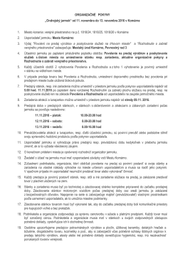 Pokyny - Komárno