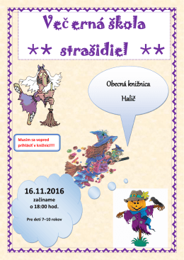 Večerná škola strašidiel Večerná škola strašidiel