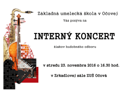 Interm&yacute; koncert 23. 11. .