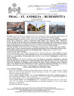 PRAG &ndash; ST. ANDREJA &ndash; BUDIMPE&Scaron;TA