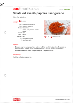 Salata od svezih paprika i sangarepe