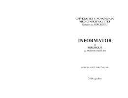 informator - Katedra za HIRURGIJU