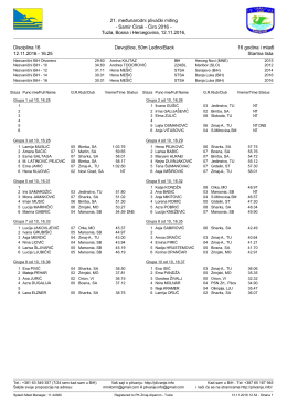21. međunarodni plivački miting - Samir Ćirak - Ćiro