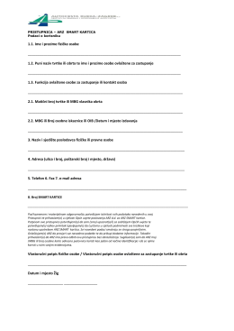 1.1. Ime i prezime fizičke osobe 1.2. Puni naziv