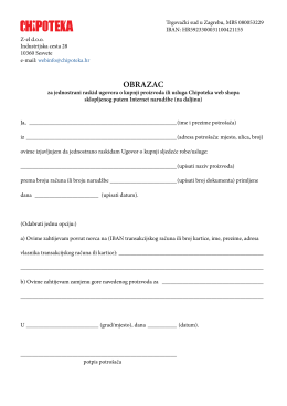 Obrazac za jednostrani raskid Ugovora