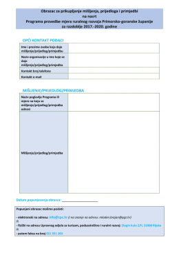 predviđenog obrasca