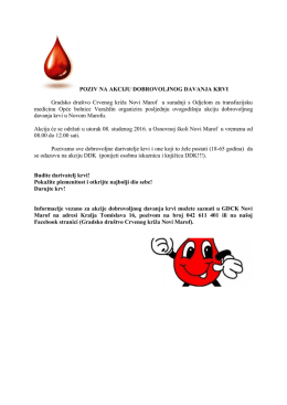 Svjetski dan darivatelja krvi &ndash; 14