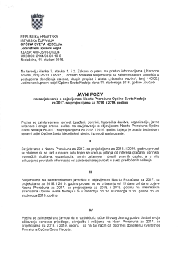 javni poziv - općina sveta nedelja