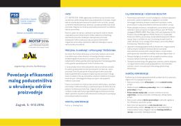 Povećanje efikasnosti malog poduzetni&scaron;tva u okruženju