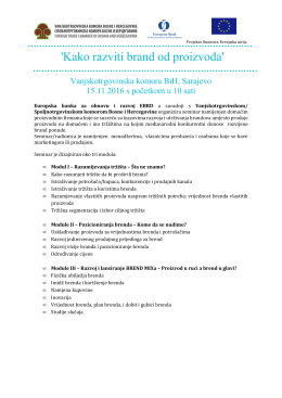 Program - Vanjskotrgovinska / Spoljnotrgovinska komora BiH