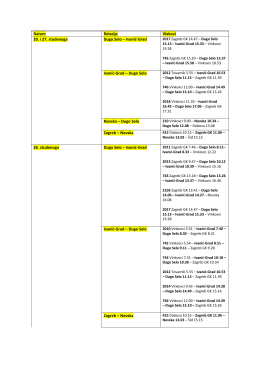 Datum Relacija Vlakovi 20. i 27. studenoga Dugo Selo &ndash; Ivanić