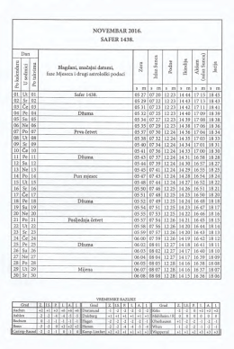 NOVEMBA ^ 20 16. SAFER 1 Blagdani, značajni datumi, Džuma