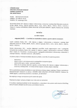 Natječaj za radno mjesto