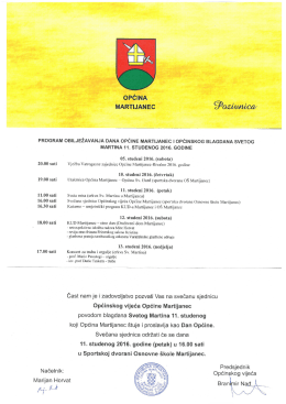Program obilježavanja Dana Općine Martijanec