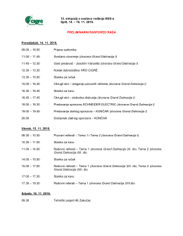 preliminarni raspored rada