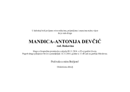 MANDICA-ANTONIJA DEVČIĆ ro . Rukavina