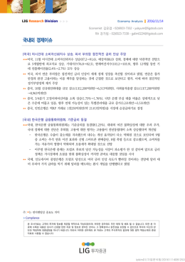 국내외 경제이슈 - LIG투자증권