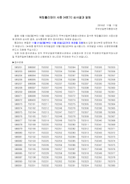 워킹홀리데이 사증 (4분기) 심사결과 알림