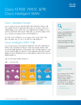 Cisco 디자인 가이드 요약: Cisco Intelligent WAN