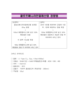 클로르페니라민말레산염 정량법