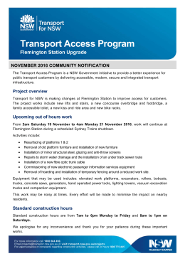 Transport Access Program Flemington Station Upgrade