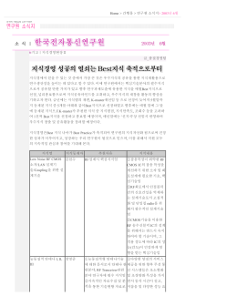 Home > 간행물 > 연구원 소식지> 2003년 6월 기고｜지식경영현장Ⅱ