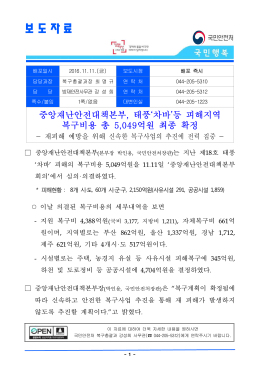 피해지역 - 국민안전처