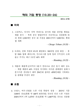 해외 기업 동향 (10.20~26)