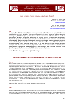 the sample of seasons - Journal of Research in Education and
