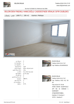 bilgin`den fındıklı hancıoğlu caddesi`nde kiralık sıfır